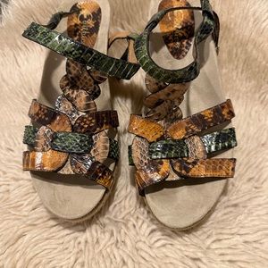 Earth Platform Multicolor Sandals size 10